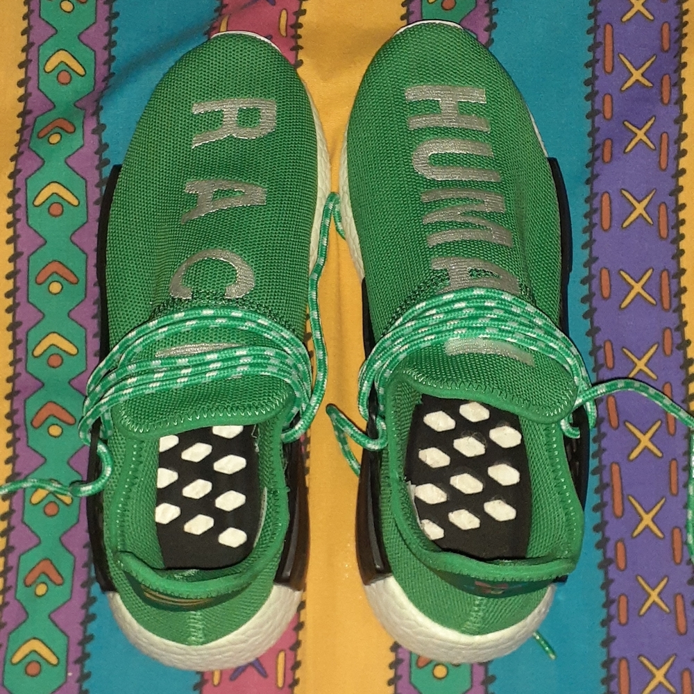 2016 Adidas Pharrell Williams NMD Human Race Green Shoes - Picture 6 of 6